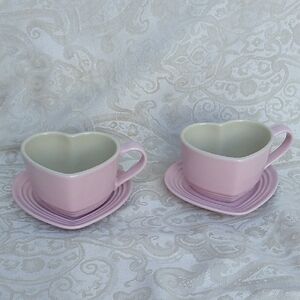 Lot Of 2 Le Creuset Pink Tea Cup